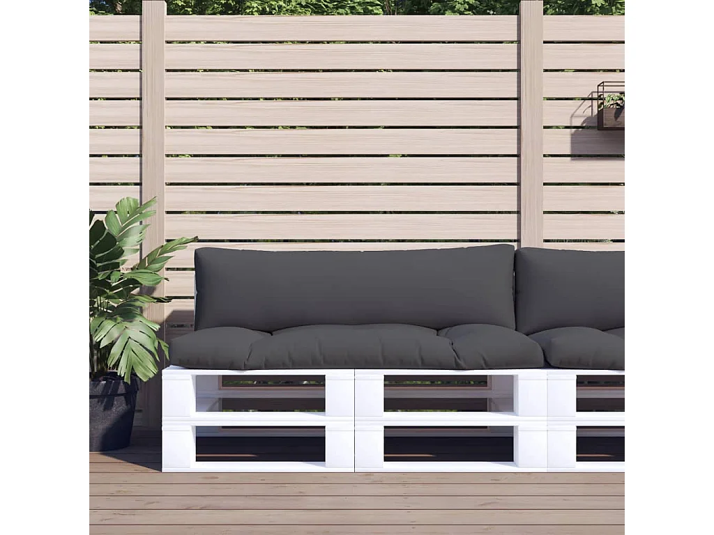 Coussins de palette lot de 2 anthracite tissu