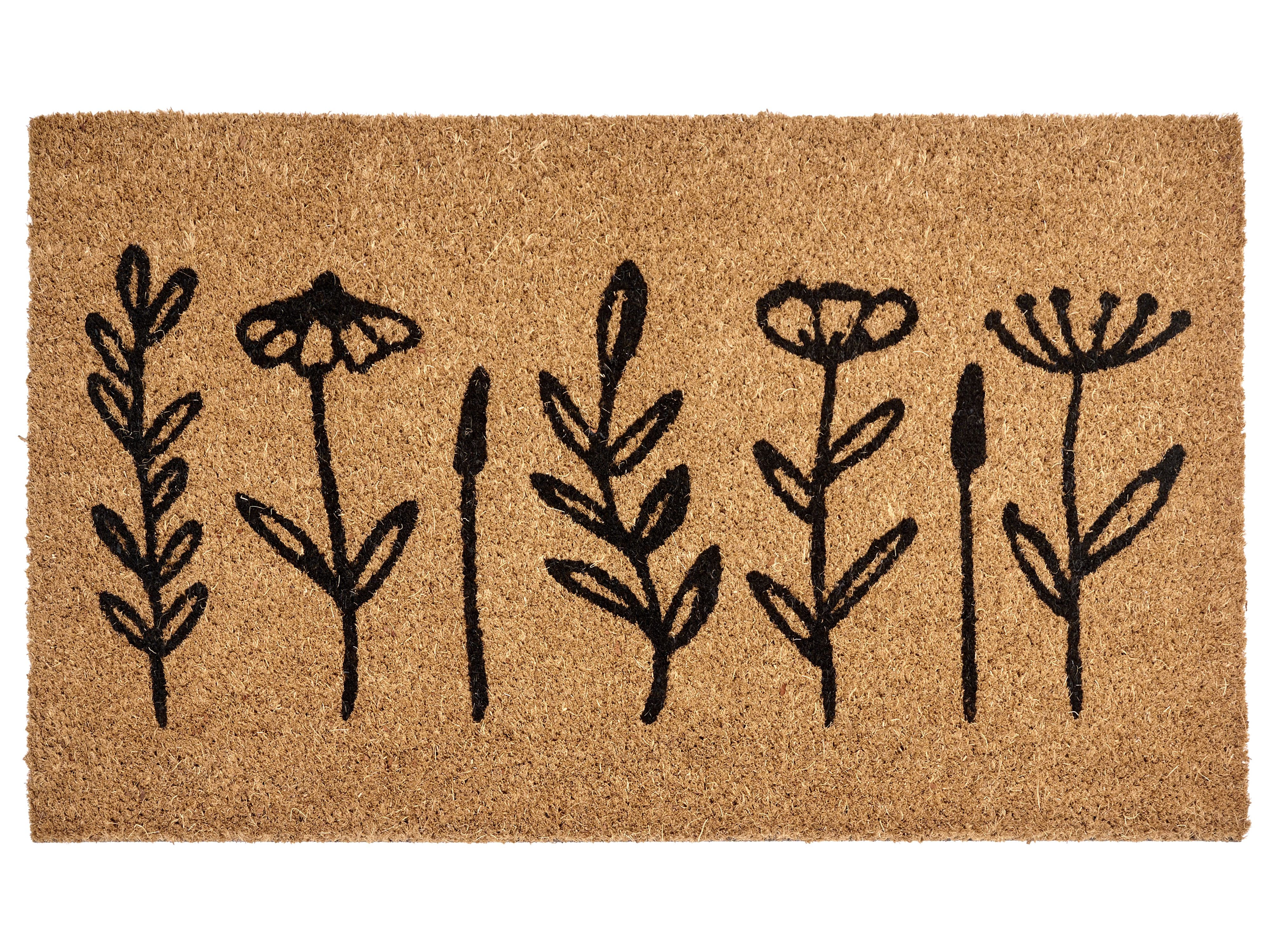 Doormat AGIAK Natural 50 x 80 cm Flower Coir