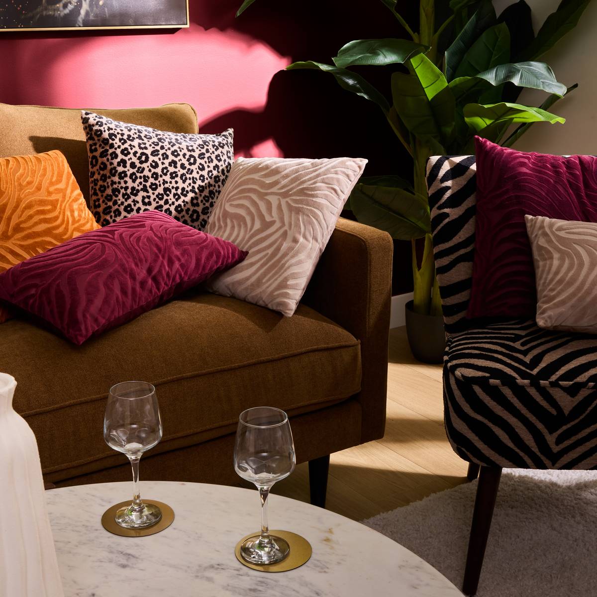 Cushion "Tigris" Beige Linen, 40x40 cm