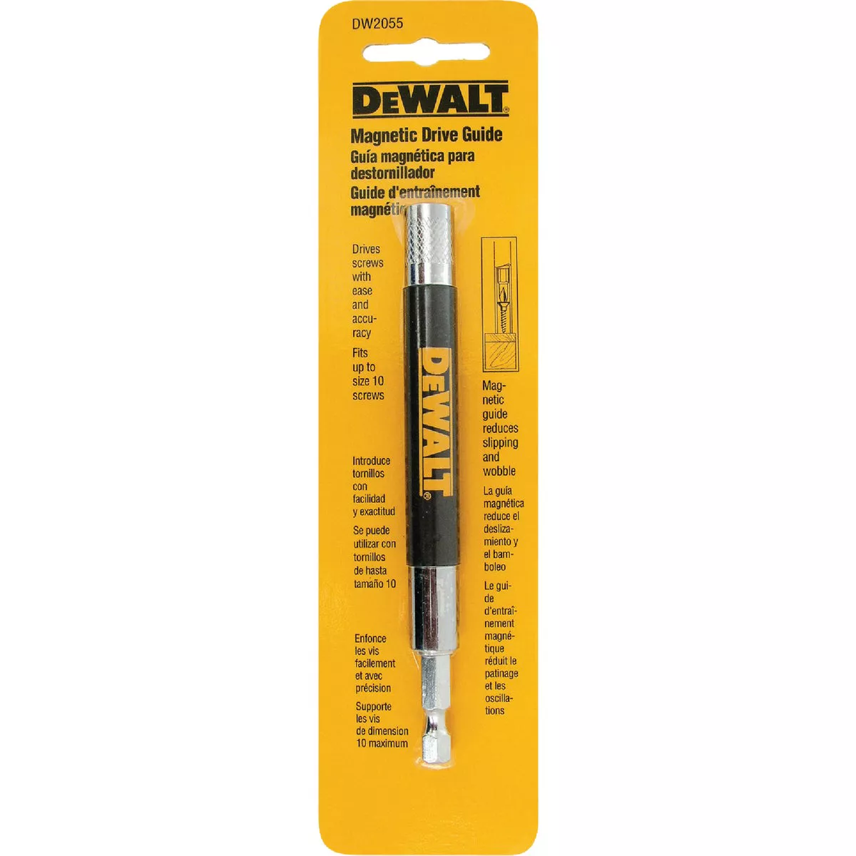 DEWALT 1/4 In. Hex x 6 In. Magnetic Drive Guide Bit Holder