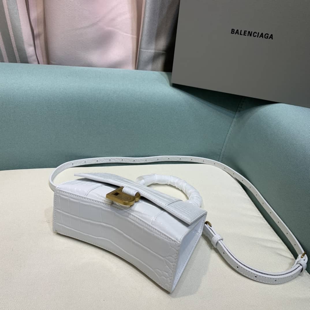 Balenciaga Hourglass Leather Top Handle Replica Bag - Replicaclubs