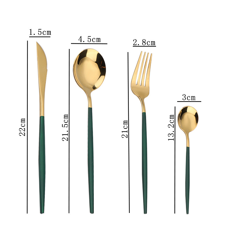 Factory Price Portable Cutlery Set 24 Pieces Stainless Steel Flatware Luxury Cutlery Spoon Fork and Knife Set With Fancy Box