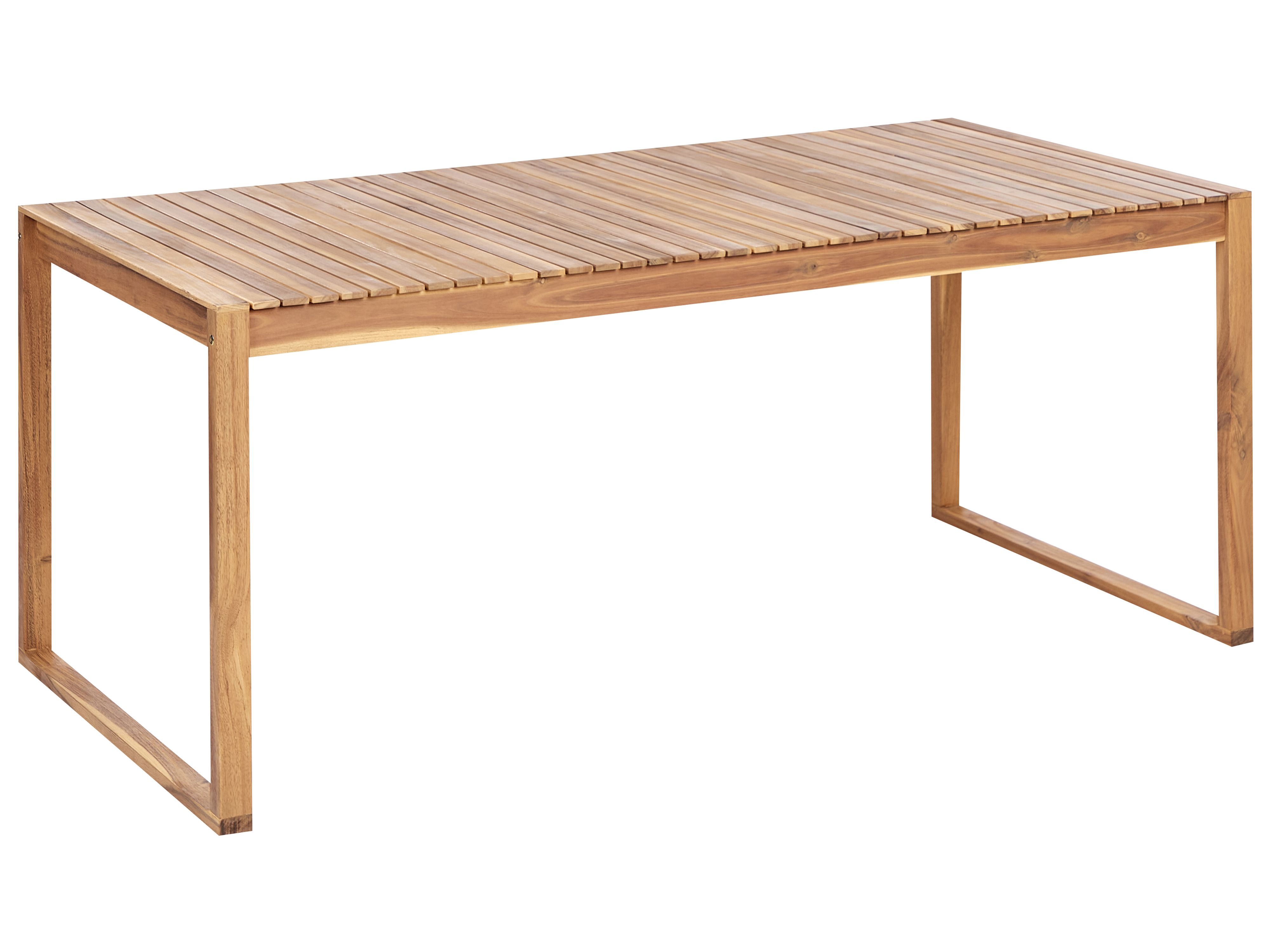Garden Dining Table SASSARI II 180 cm 90 cm Certified Acacia Wood Light Brown