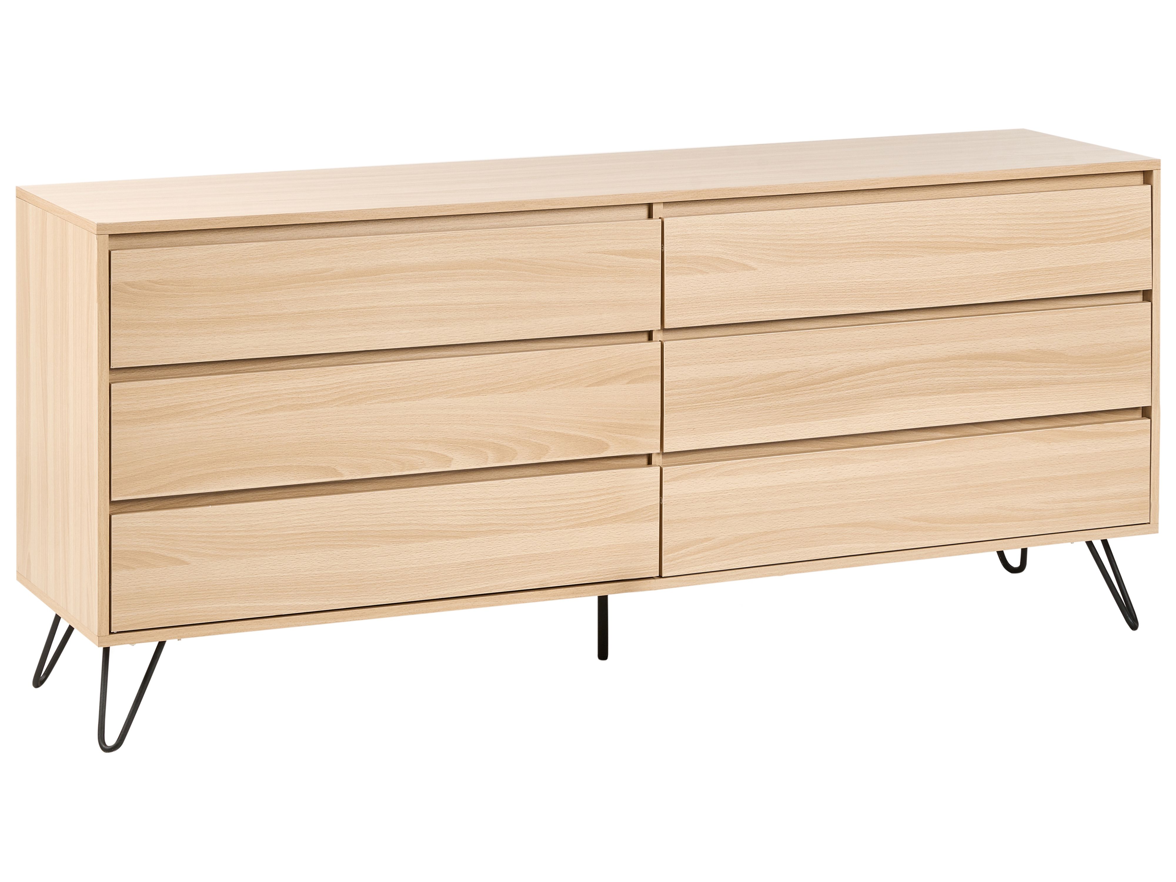 6 Drawer Chest CARDIGAN Light Brown