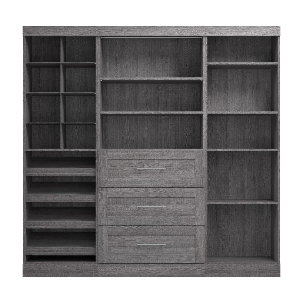 Bestar Pur 86W Closet Organizer System in White - Engineered Wood - Image 21