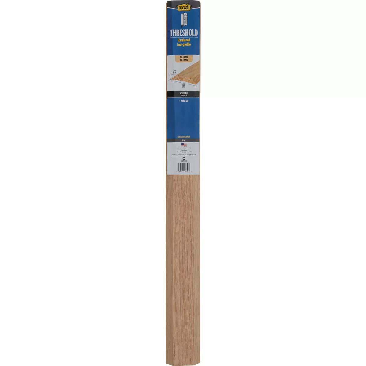 M-D Building Products 3-1/2 In. x 3/4 In. x 36 In. Natural Hardwood Low-Profile Threshold for Doorways