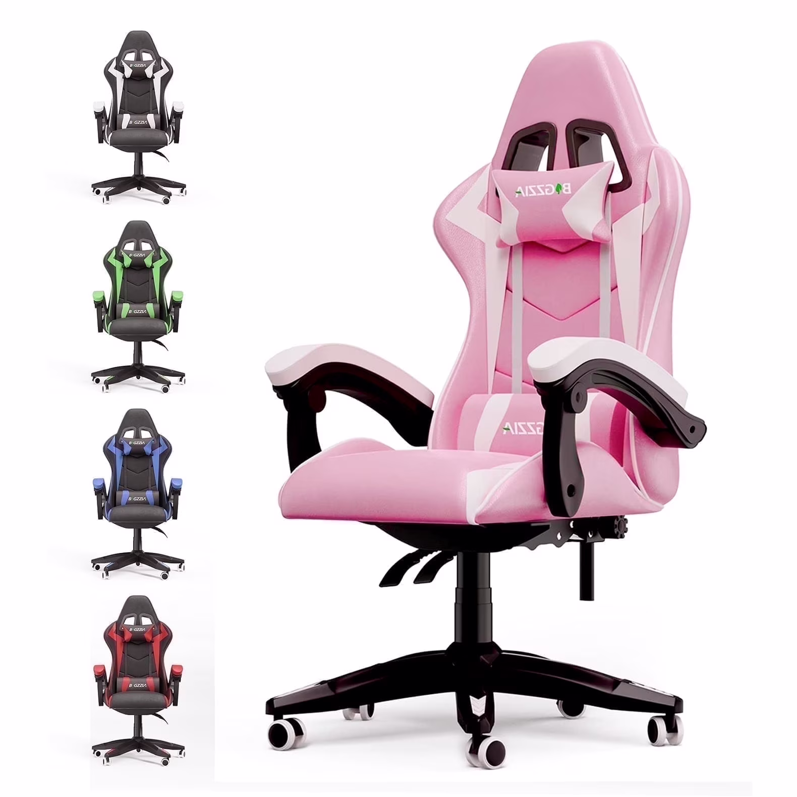 Bigzzia Gaming Chair with Footrest, Gaming Chair for Adult with Headrest and Lumbar Support,Red - Image 13
