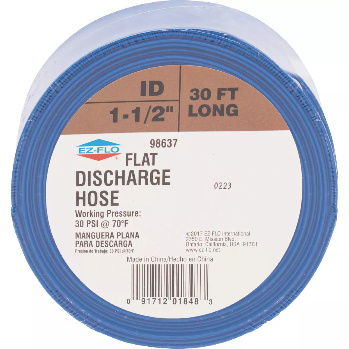 EZ-Flo 30 Ft. x 1-1/2 In. ID Flat Discharge Hose