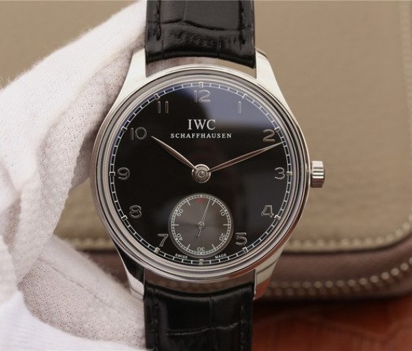 Replica IWC ZF Portuguese IW545407 Black Dial Leather Strap A6498 - Top club