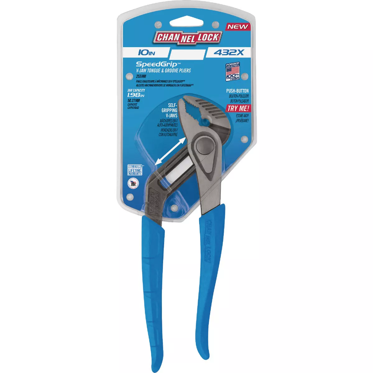 Channellock SpeedGrip 10 In. V-Jaw Tongue & Groove Pliers