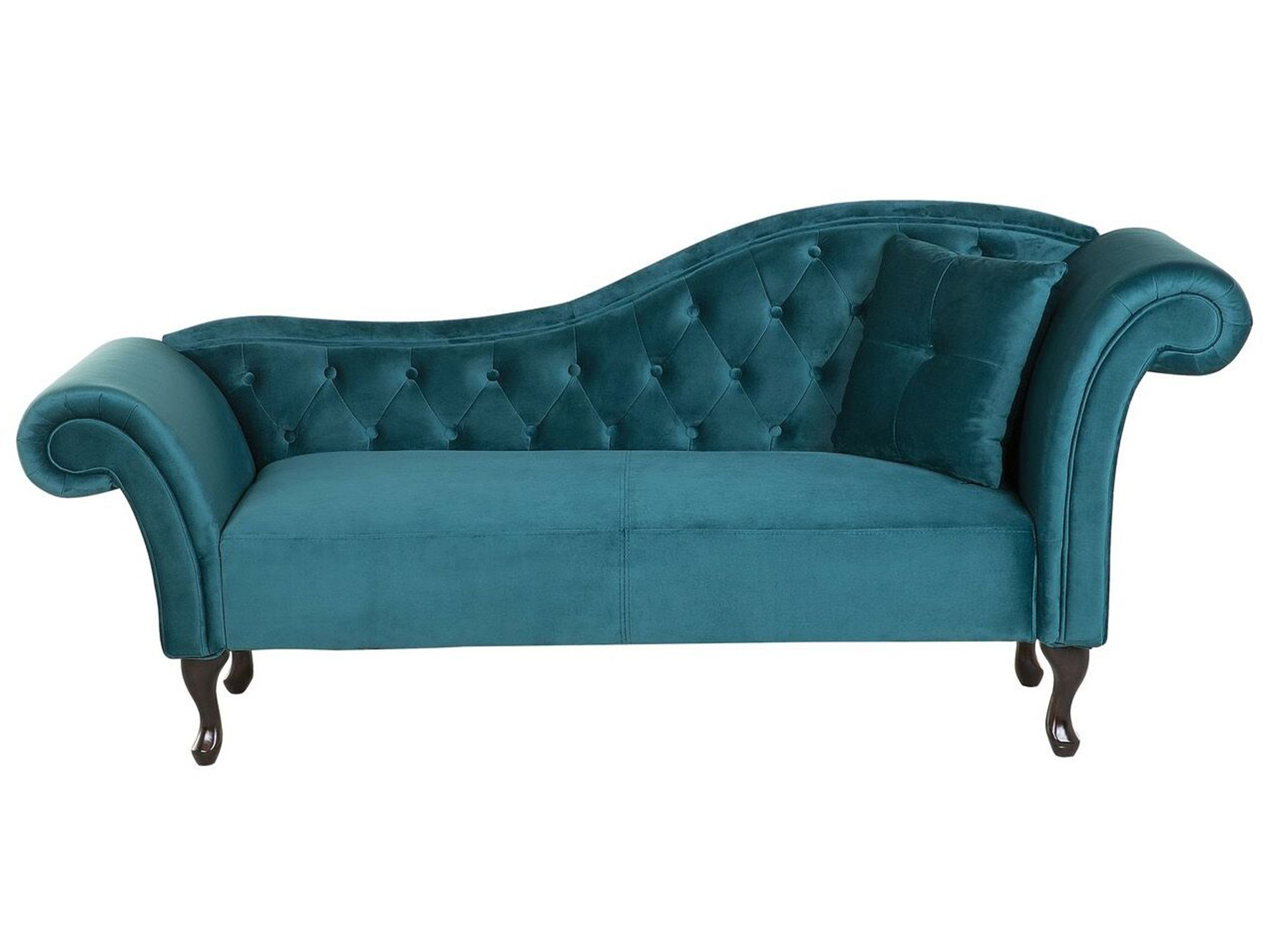 Right-Hand Chaise Lounge LATTES Velvet Teal