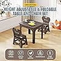 UNICOO® Kids Folding Table and Chairs Set, Height Adjustable Kids Folding Table Compact Design, Kids Table and Chairs Foldable, Picnic Table, Perfect for Playrooms, Classrooms, and Outdoor
