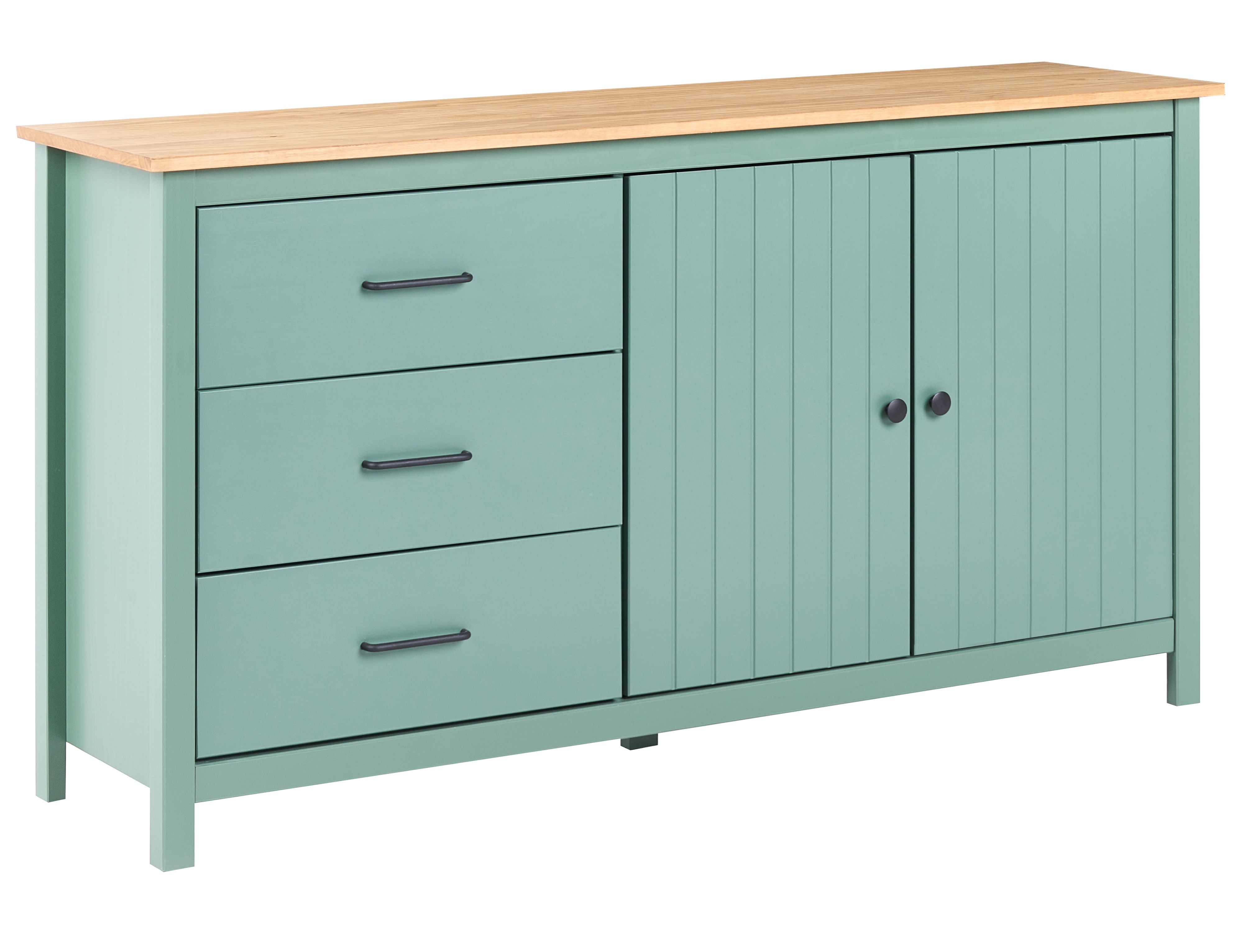 2 Door Sideboard LEONORA Pine Wood Green