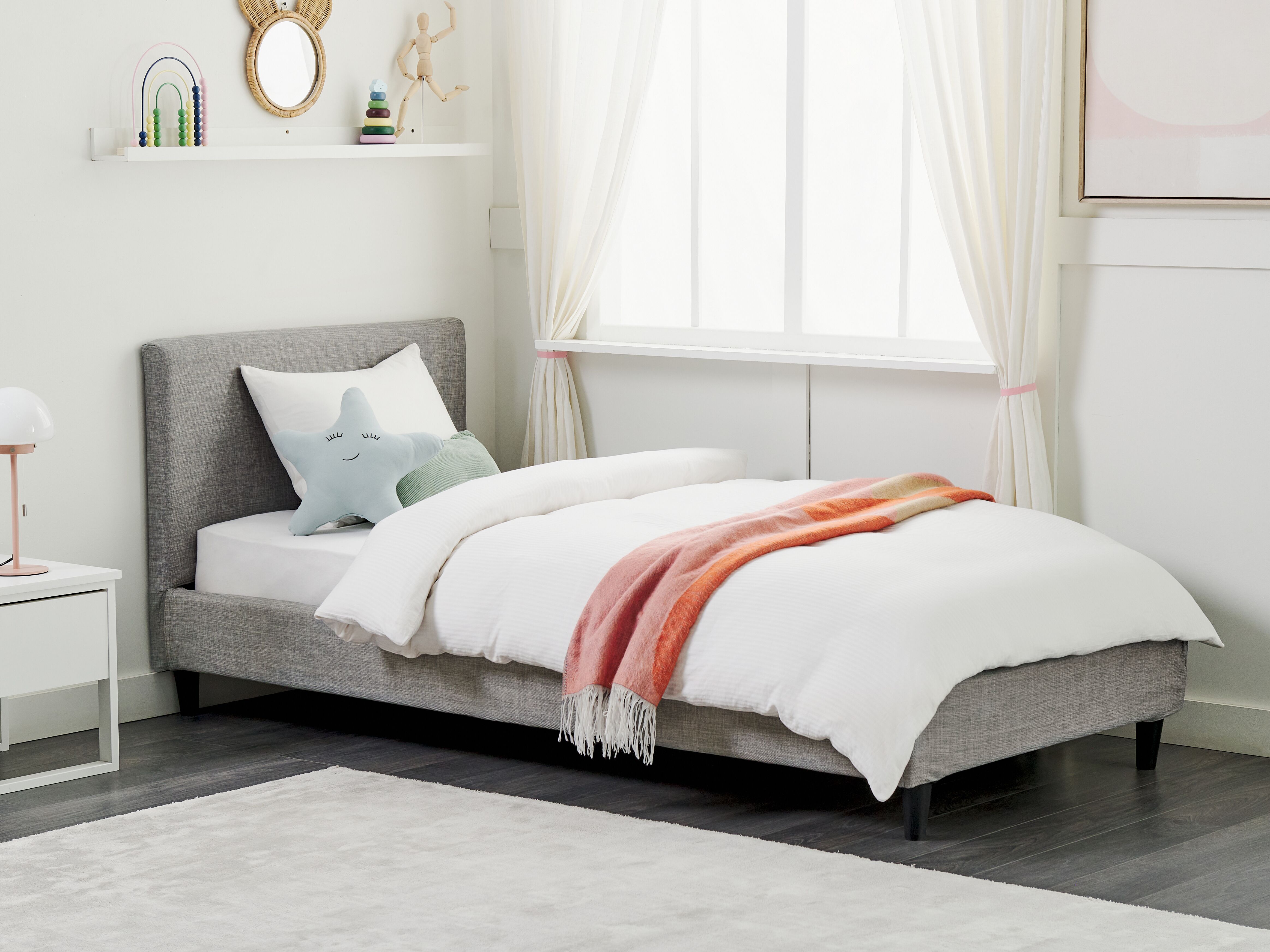 Bed Fabric FITOU 90 x 200 cm (EU Single) Light Grey