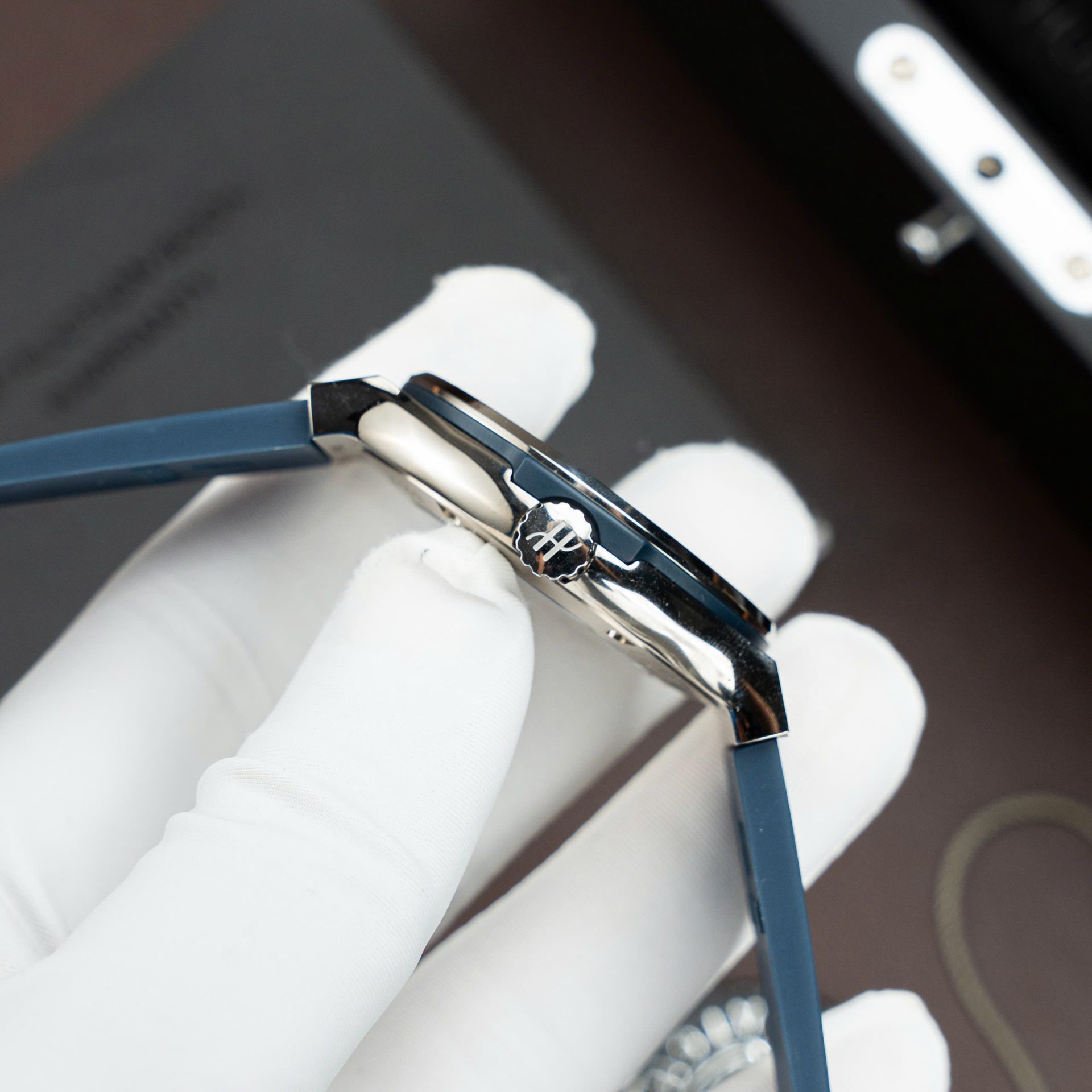 Hublot Classic Fusion Titanium Blue Replica Watch Movement SW300 Rubber Strap 42mm - Top club