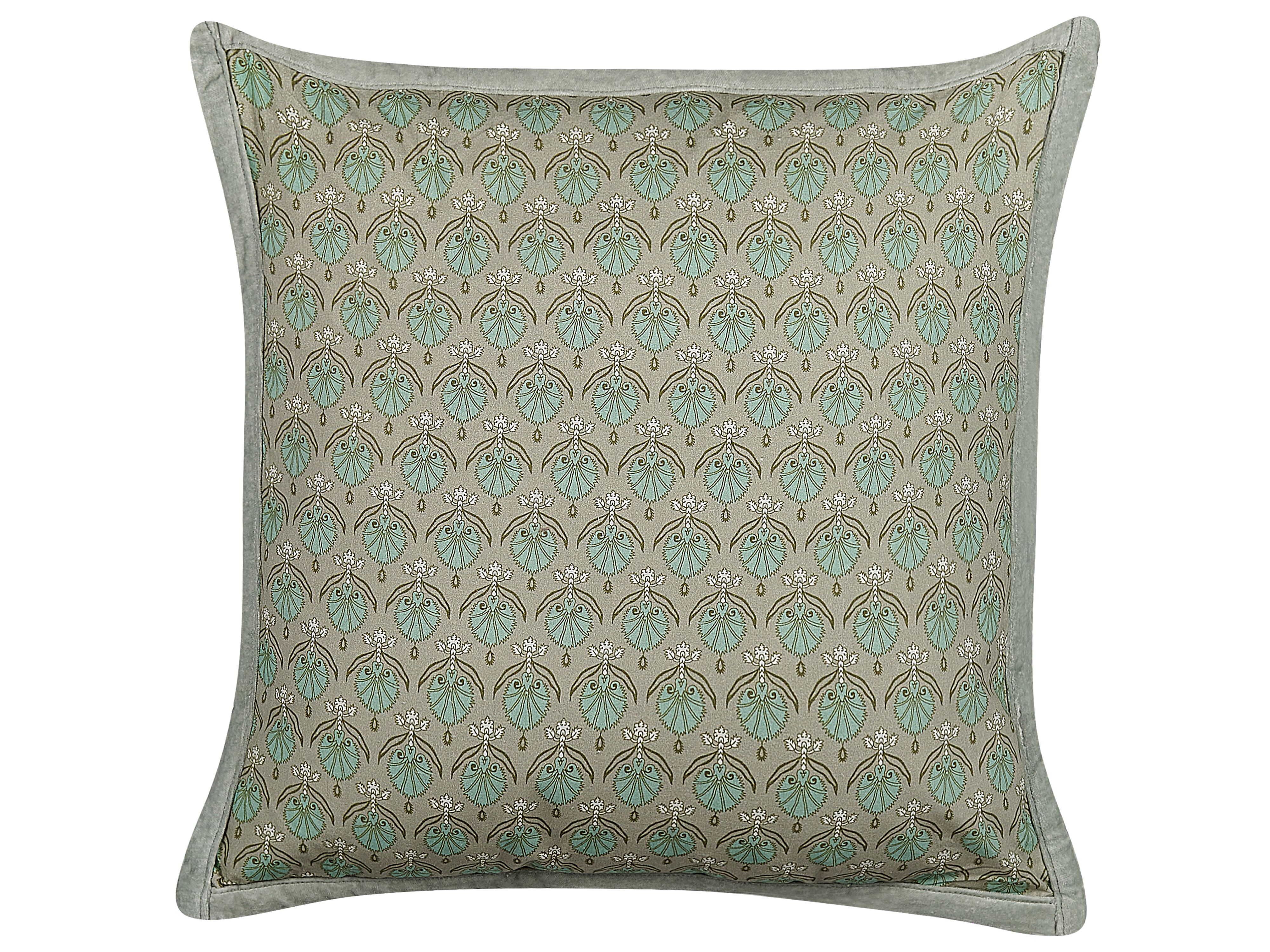 Throw Cushion PICTUS Velvet 45 x 45 cm Green Plant Pattern
