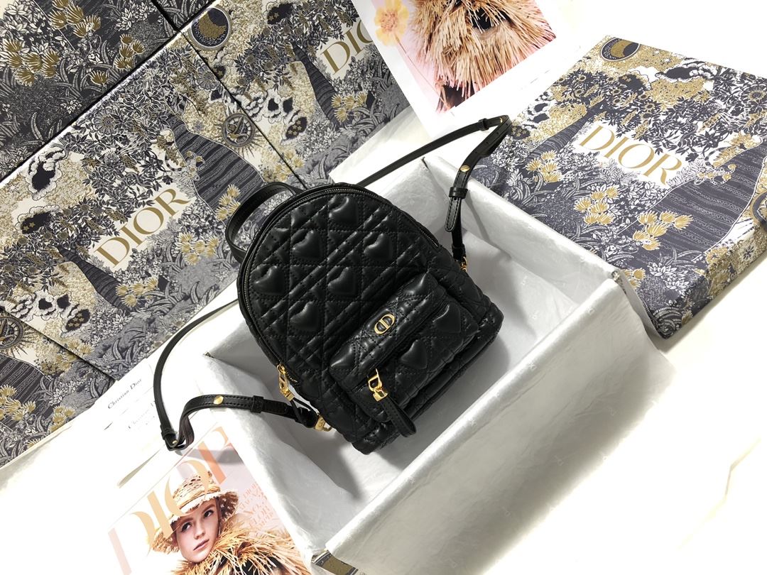Mini Dior Backpack Heart White/Red Black For Women‎ 8 in/ 21 cm CD1:1High-quality replica