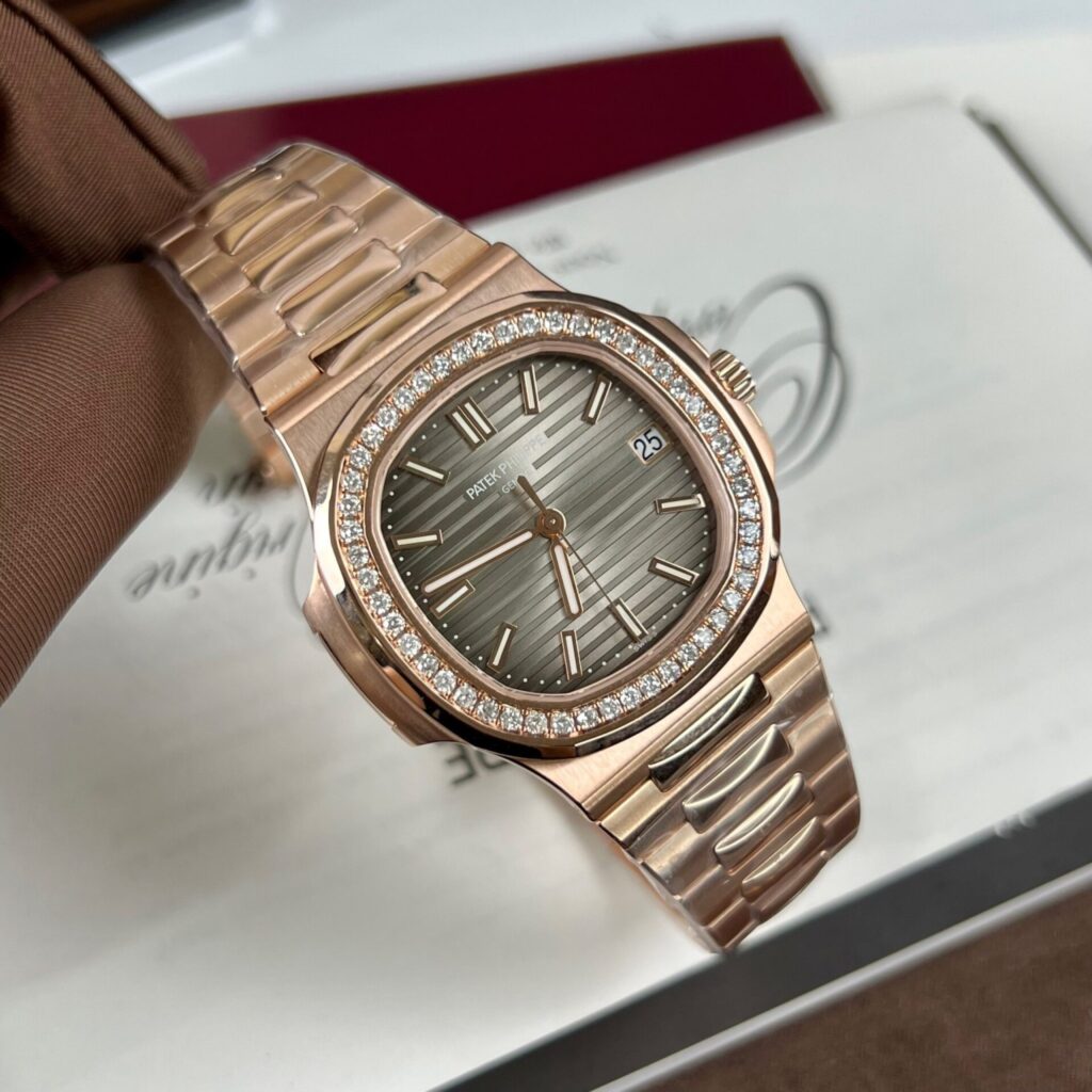 Patek Philippe Best Replica Watch Nautilus 5711 Gold Wrapped   Moissanite Diamonds Custom 40mm - Elite Watch Atelier