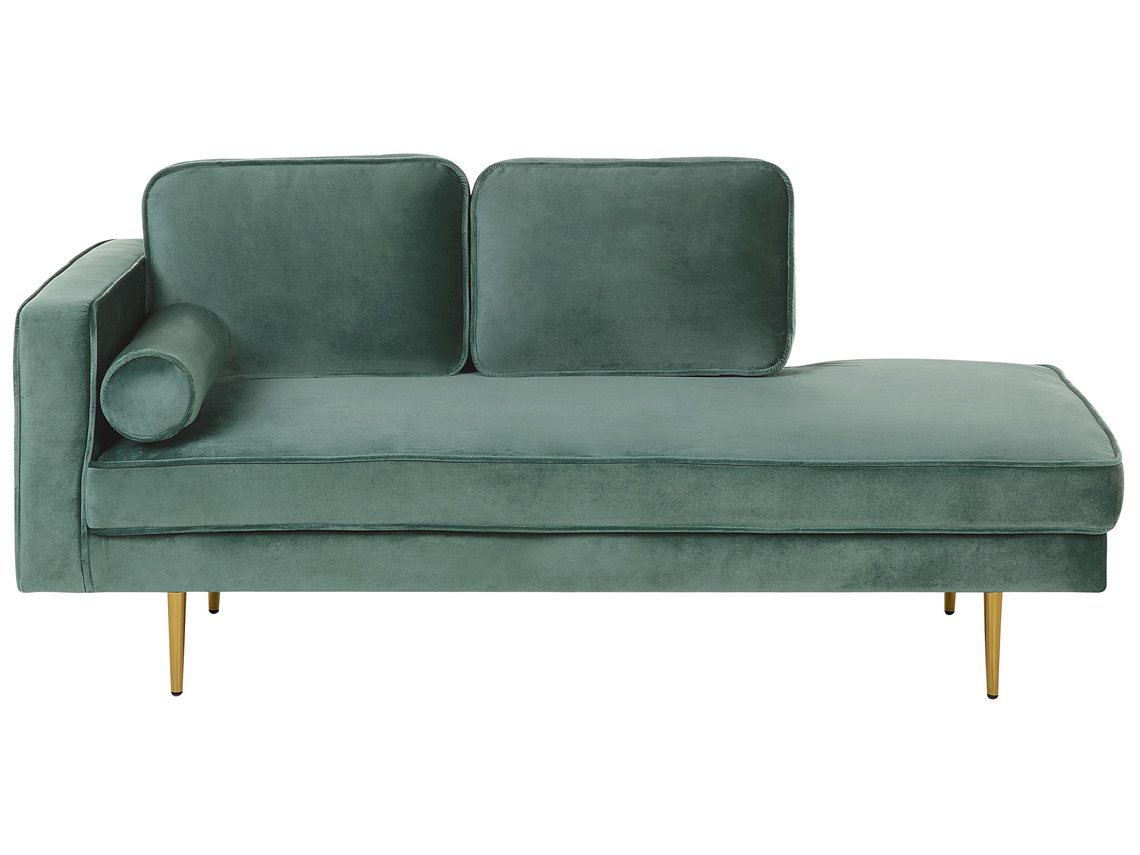 Left-Hand Chaise Lounge MIRAMAS Velvet Mint Green