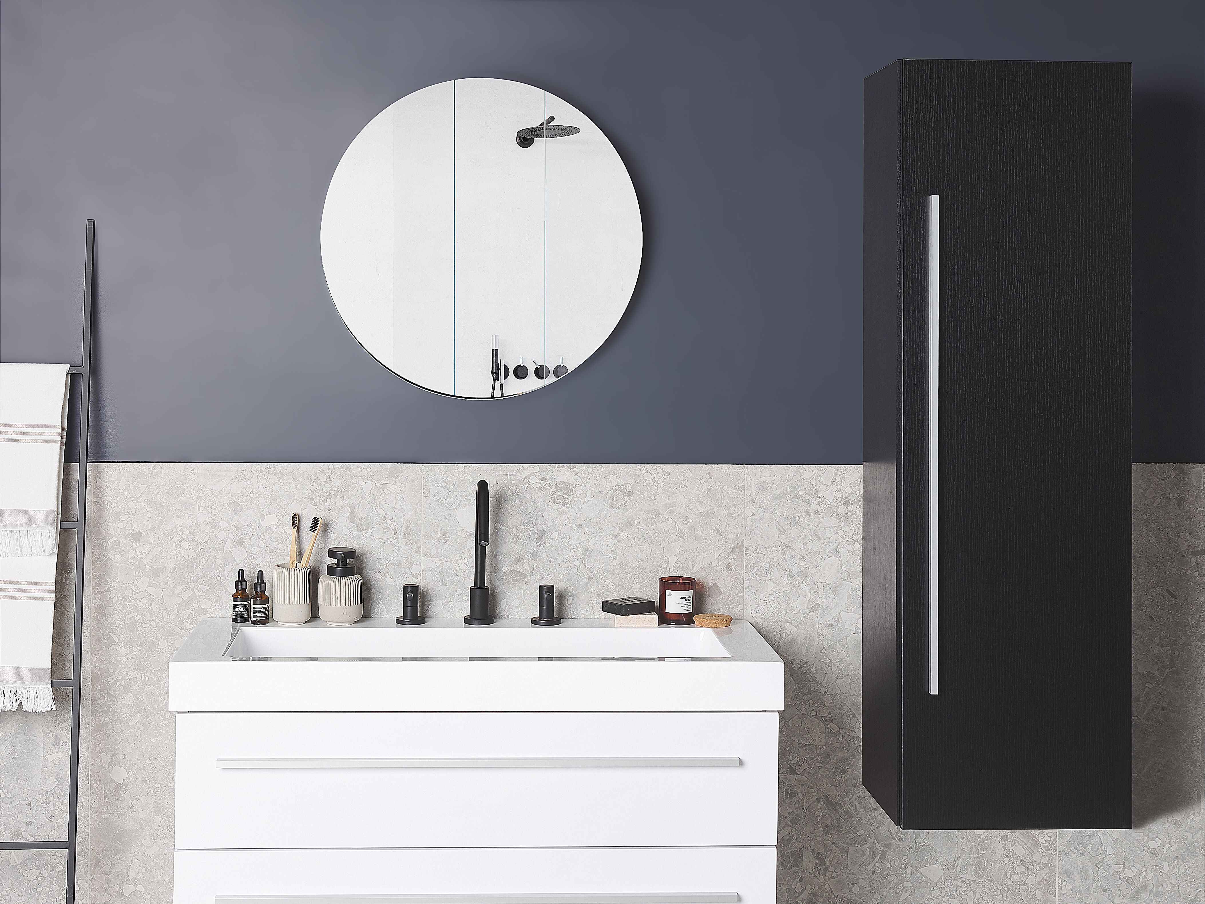 Bathroom Wall Mounted Cabinet MATARO 40 cm Black