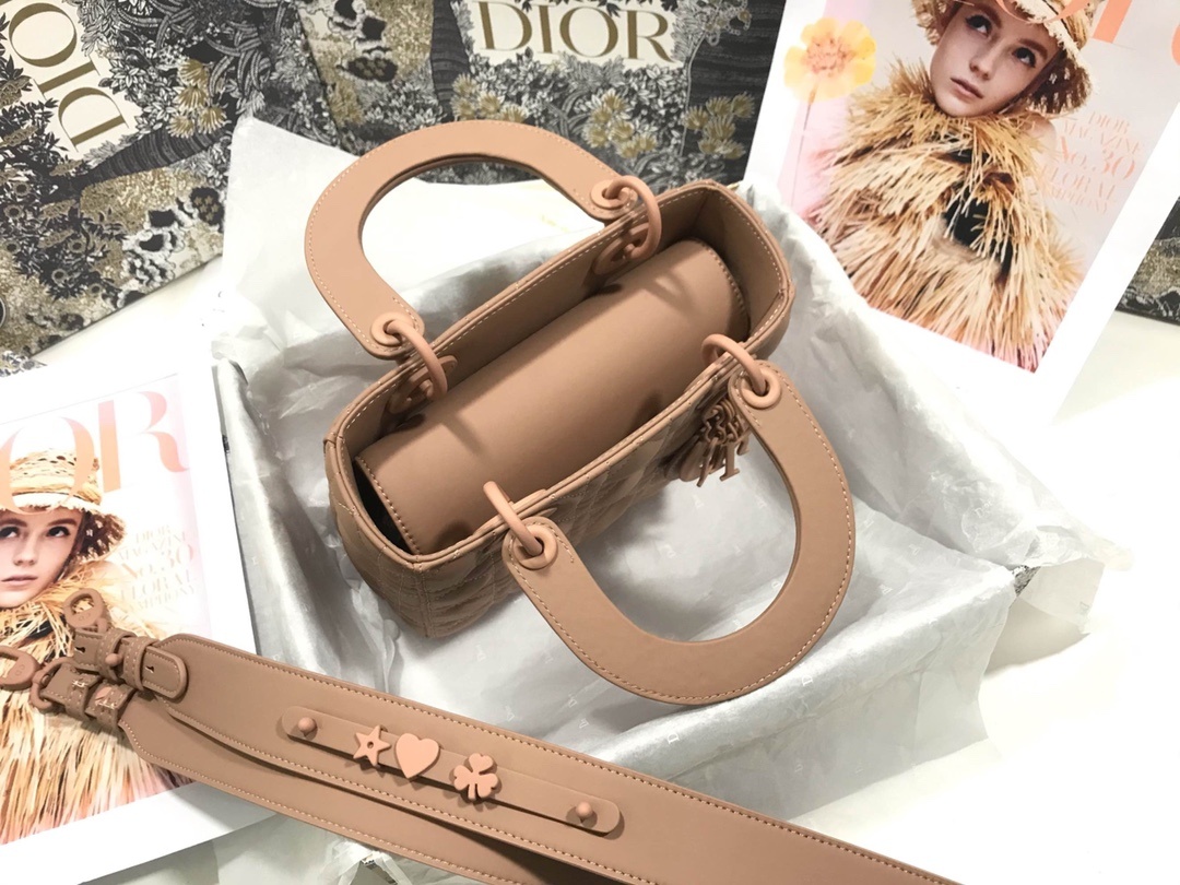 Christian Dior Smal Lady Dior My ABCDIOR Bag Brown For Women 8in/20cm CD1:1High-quality replica