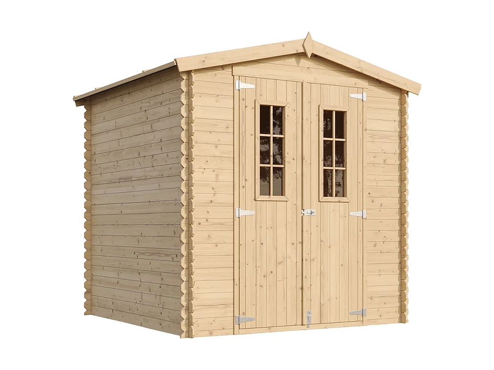 Abri de jardin en bois avec sol traité -  I216xL206xH218 cm/ 3.53 m2 - M343C+M343G