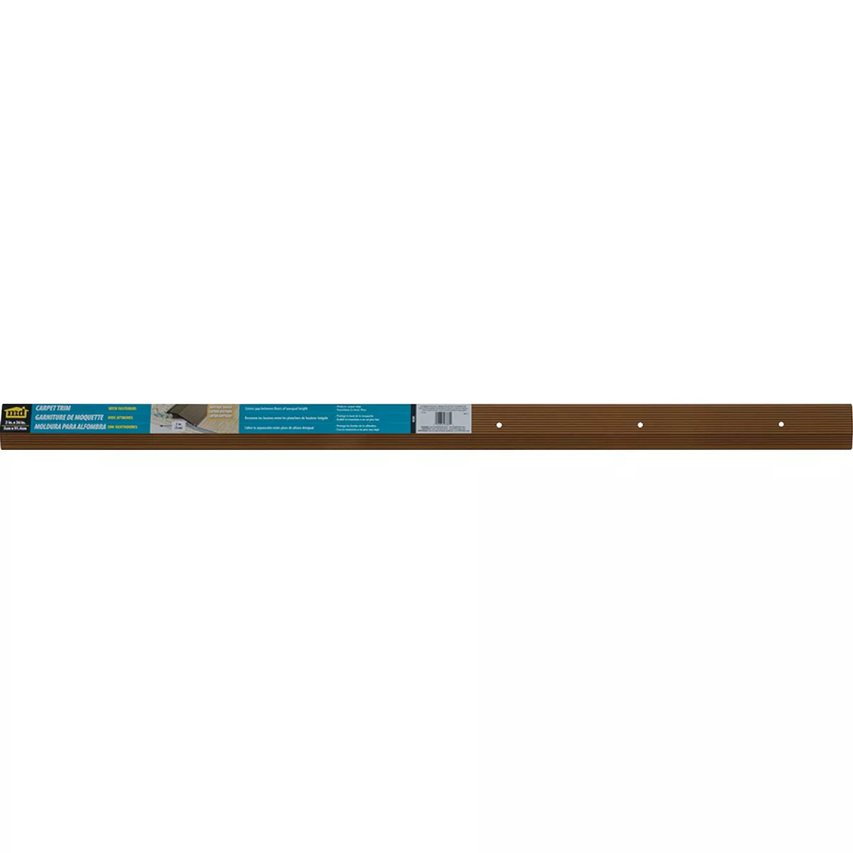 M-D Building Products 2 In. X 36 In. Antique Brass Aluminum Carpet Trim with Screw Nails