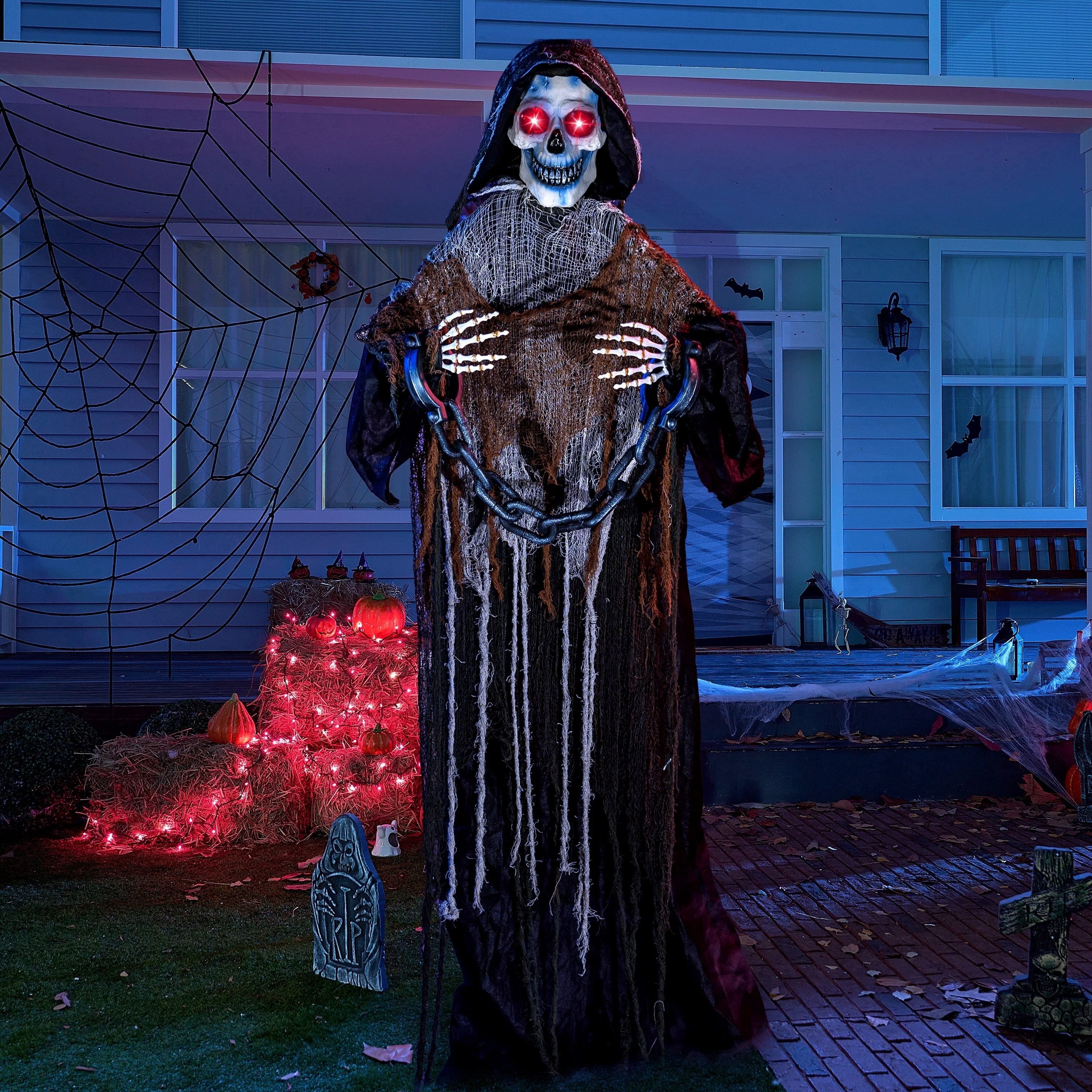Joyfy Halloween Decorations Outdoor, Sound Activated with LED Eyes & Sound & Motion, Decor for Yard Farm Garden Indoor Haunted House - Image 12 Joyfy Halloween Decorations Outdoor, Sound Activated with LED Eyes & Sound & Motion, Decor for Yard Farm Garden Indoor Haunted House - Image 12