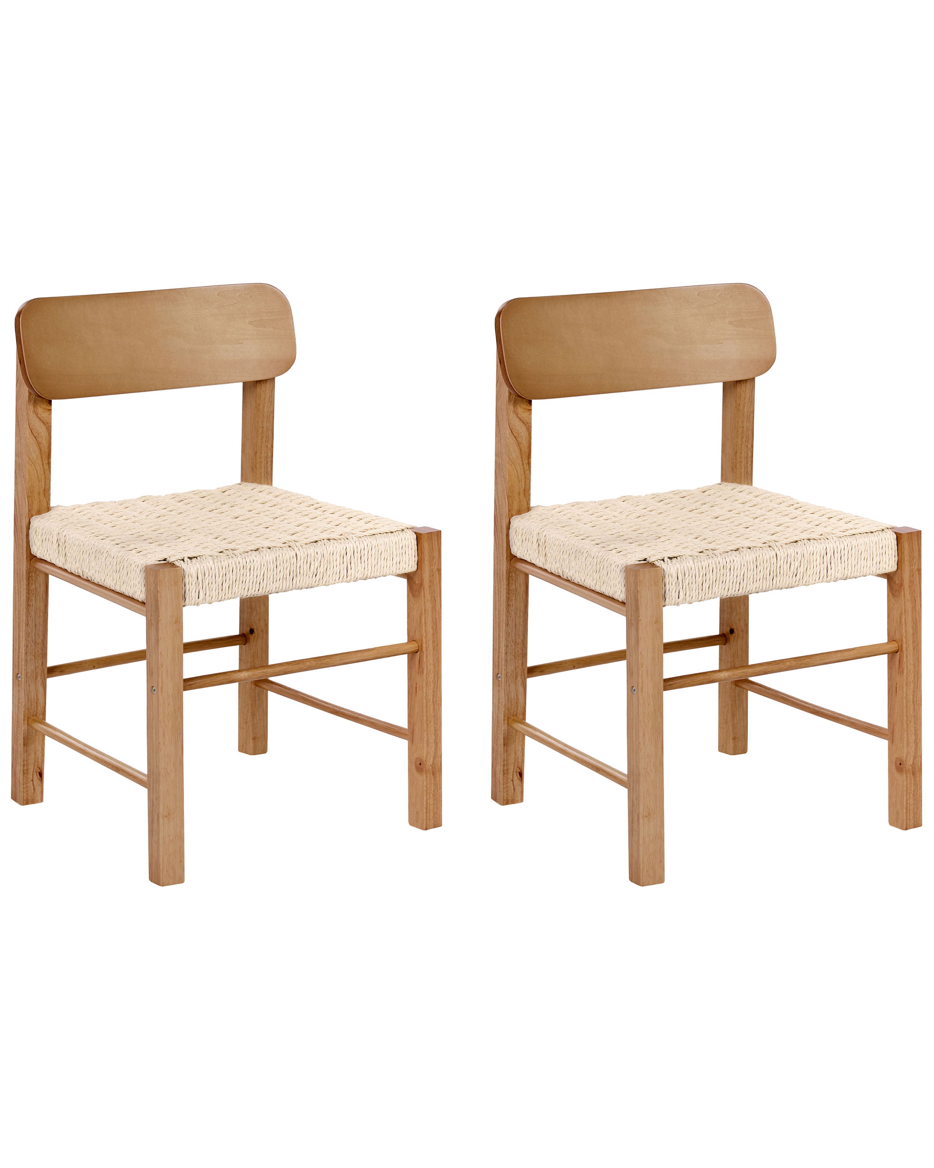 Set of 2 Dining Chairs ALLOS Wood Brown