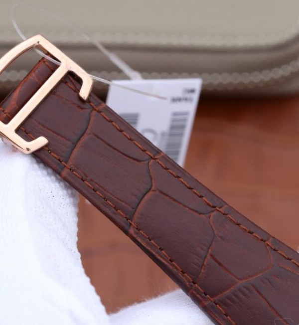 Replica Cartier Tank MC RG White Dial RG Mark Brown Leather Strap - Top club