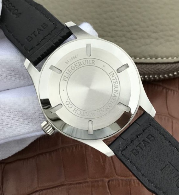 Replica IWC XF Mark XVII Black Dial Black Leather Strap A2892 - Top club