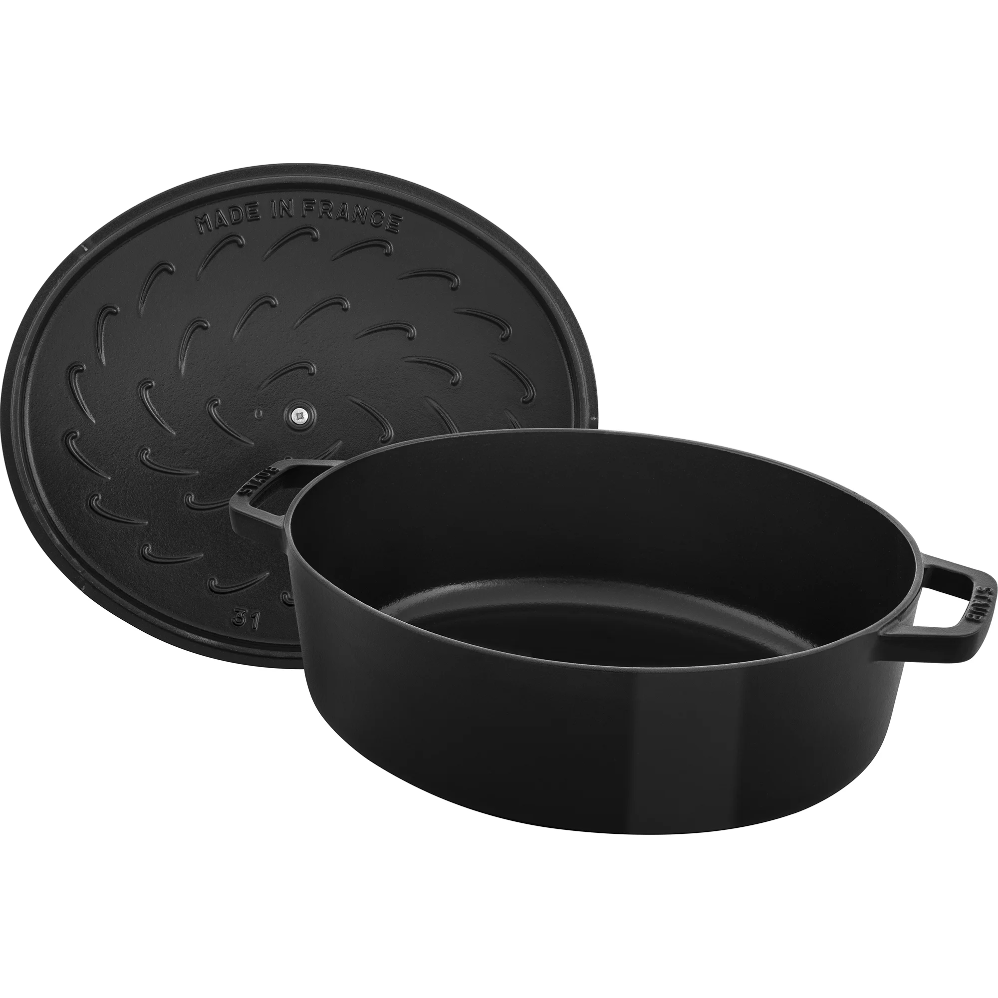 Staub Cast Iron 6.25-qt Shallow Oval Dutch Oven - Citron - Image 54