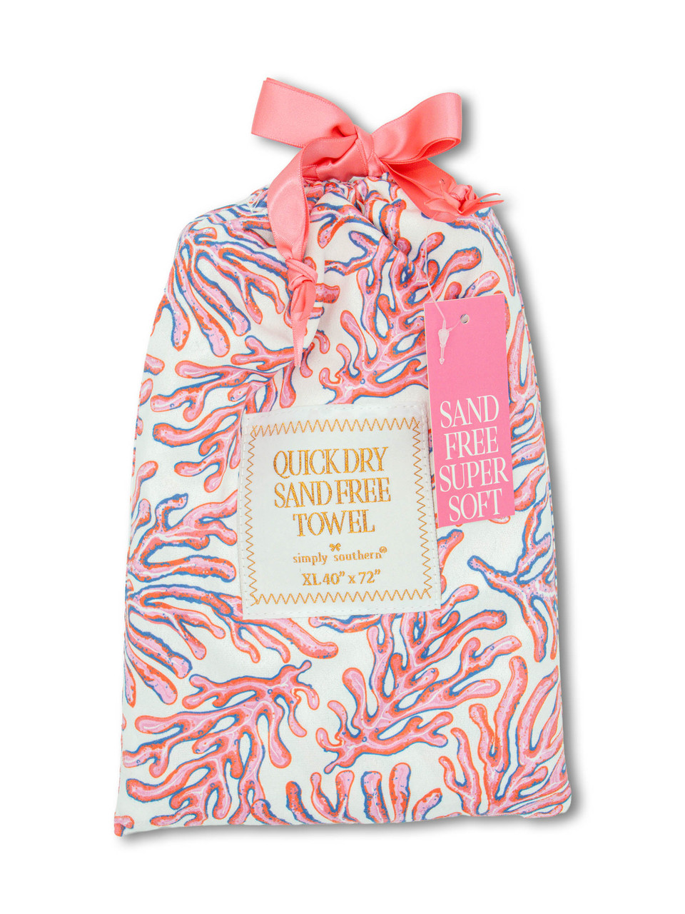 0126-TOWEL-QUICK-DRY-CORAL - Simply Southern Outlet