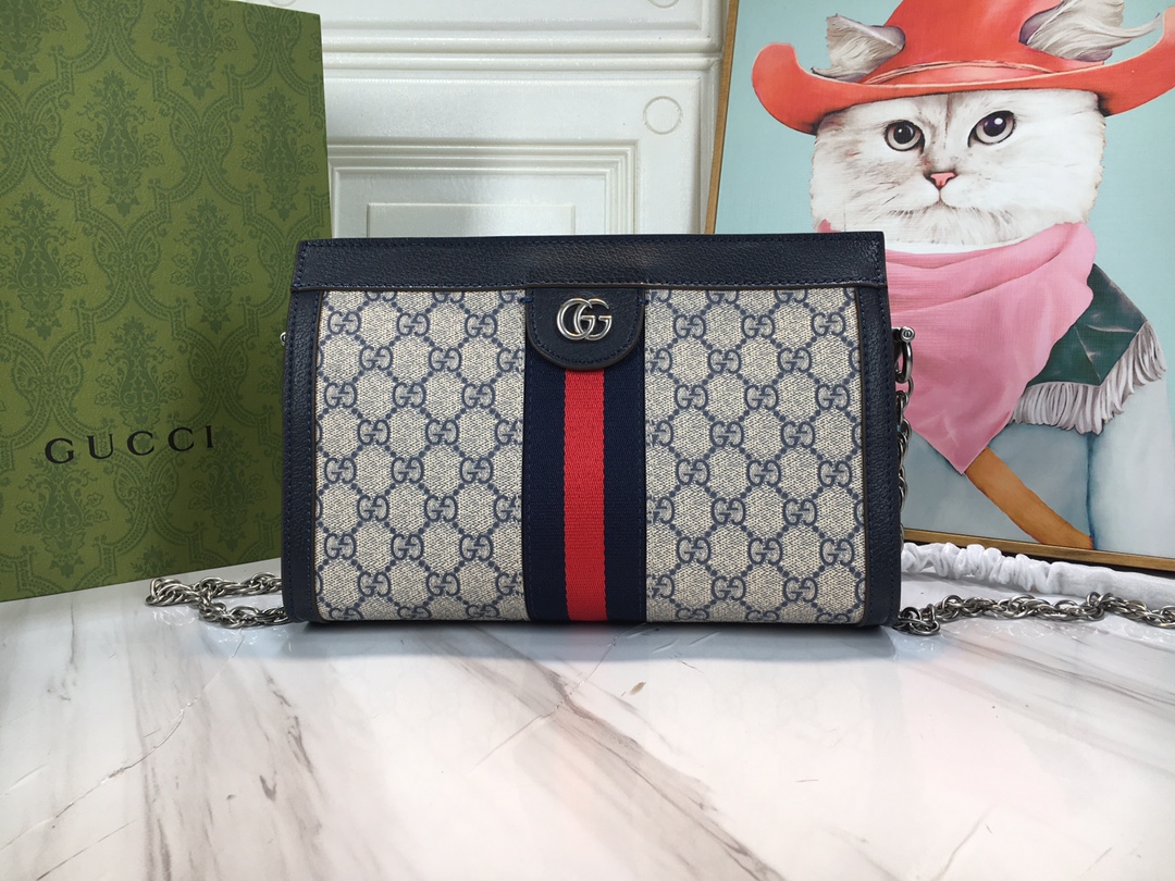 Replica Gucci Ophidia Small Shoulder Bag Beige/Black1:1High-quality replica
