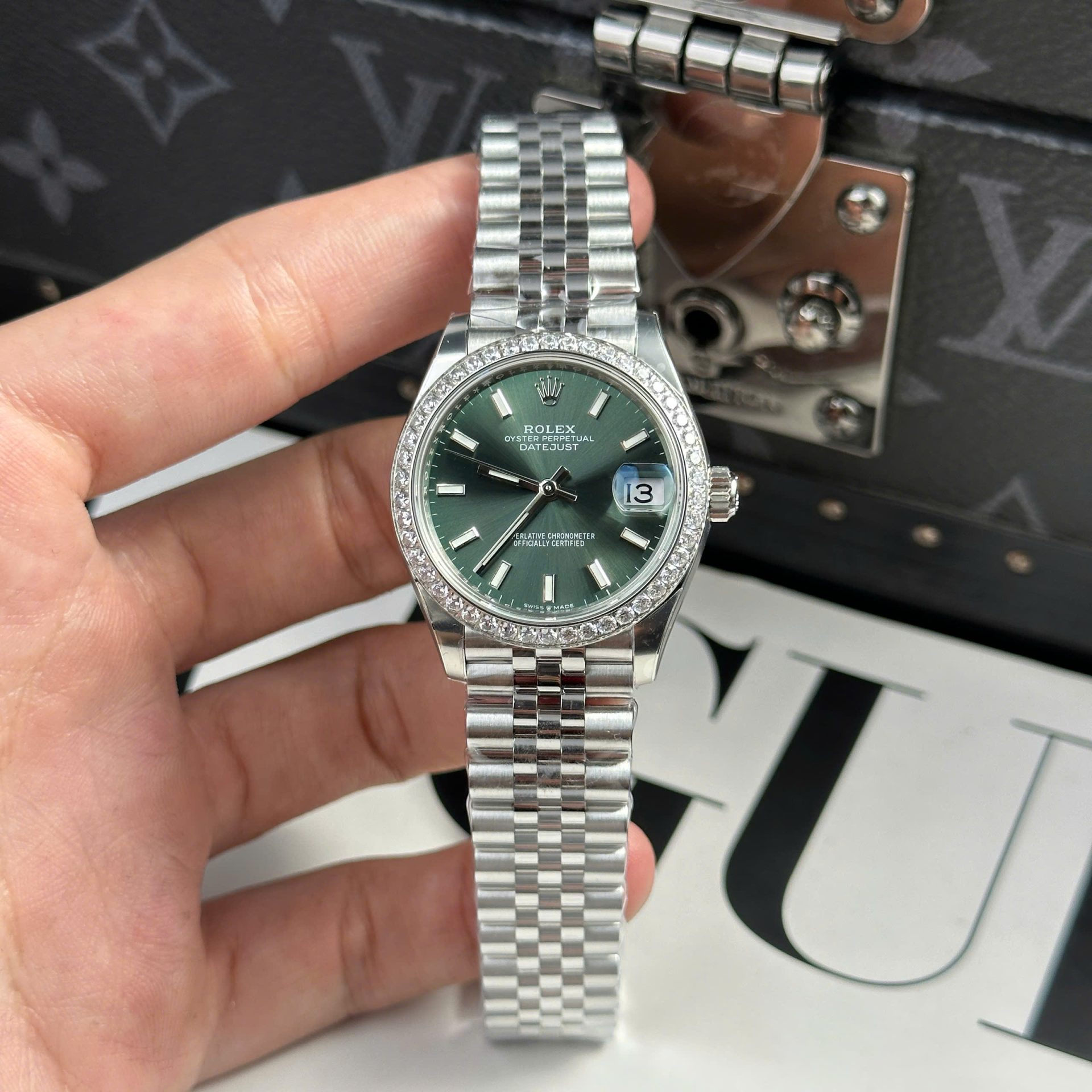 Rolex DateJust Clone Watch Dial Green Jubilee Strap THB Factory 31mm - Top club