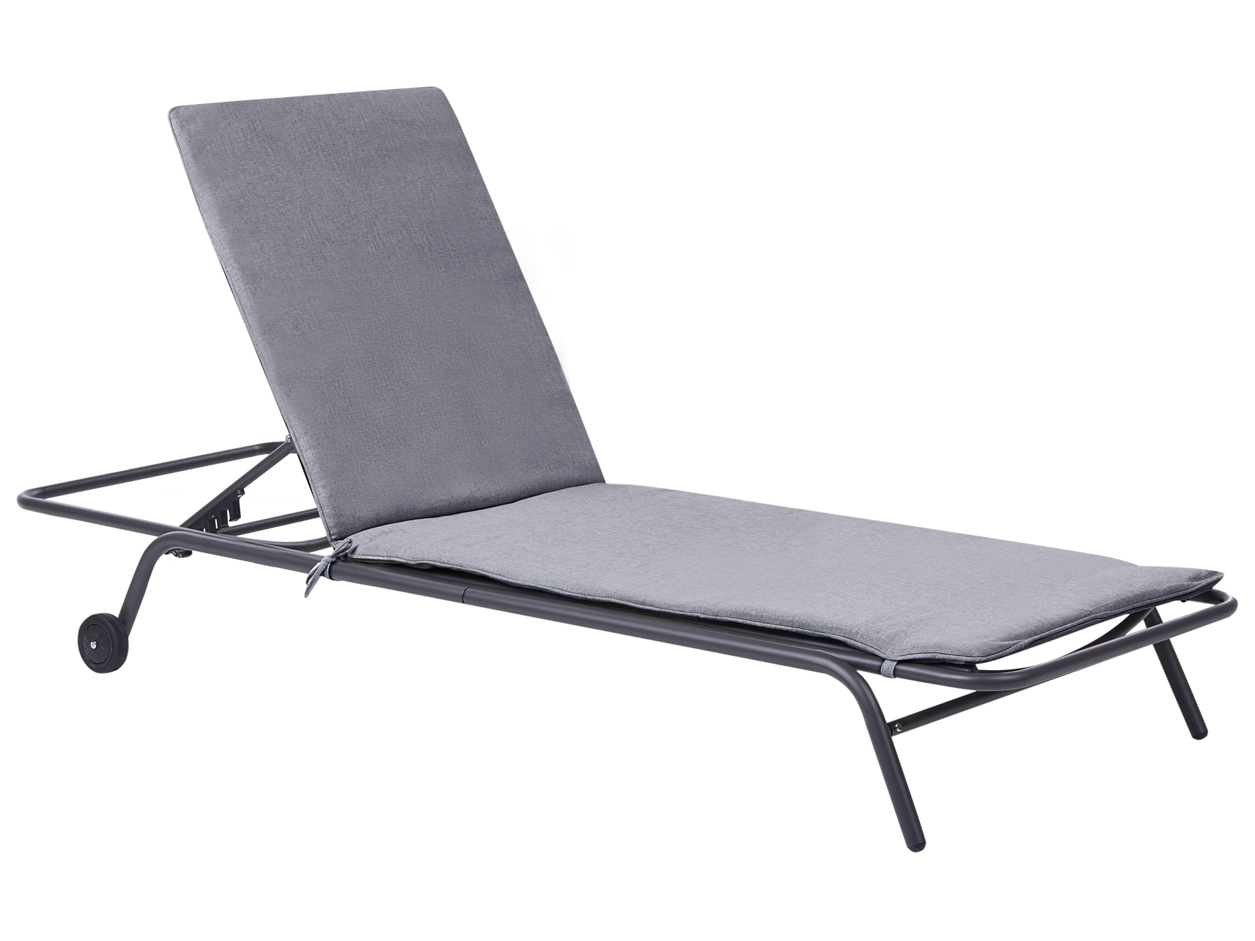 Sun Lounger VOLTERRA Metal Grey