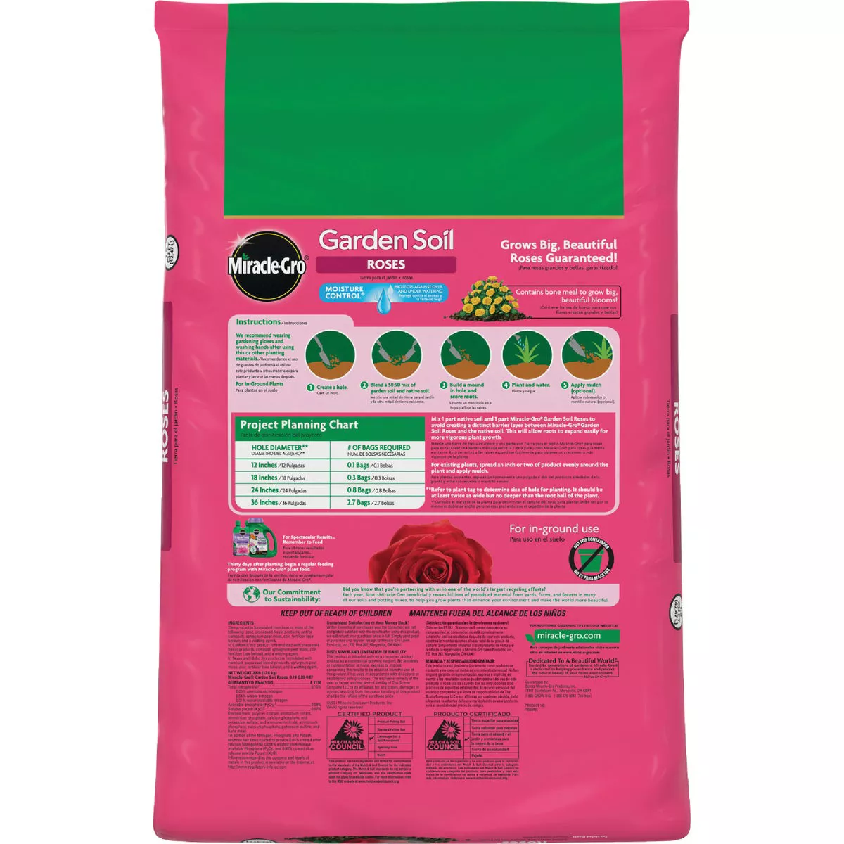 Miracle-Gro 1.5 Cu. Ft. Moisture Control Rose Garden Soil