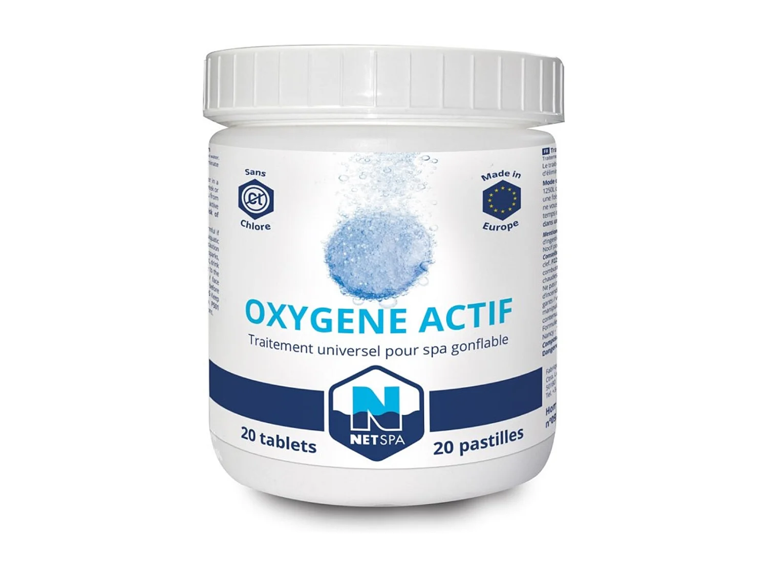 Traitement à l'oxygène actif NetSpa - 2 lots de 20 pastilles - 40pastilles de 20g