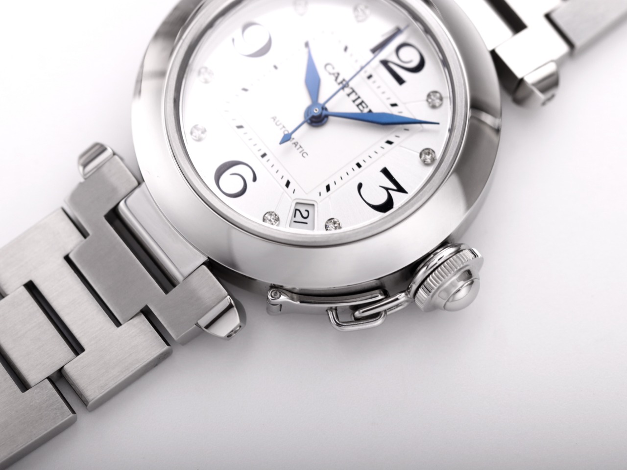 Cartier Pasha Diamonds W31074M7 Ladies Automatic - White(1:1 replica) - Top club
