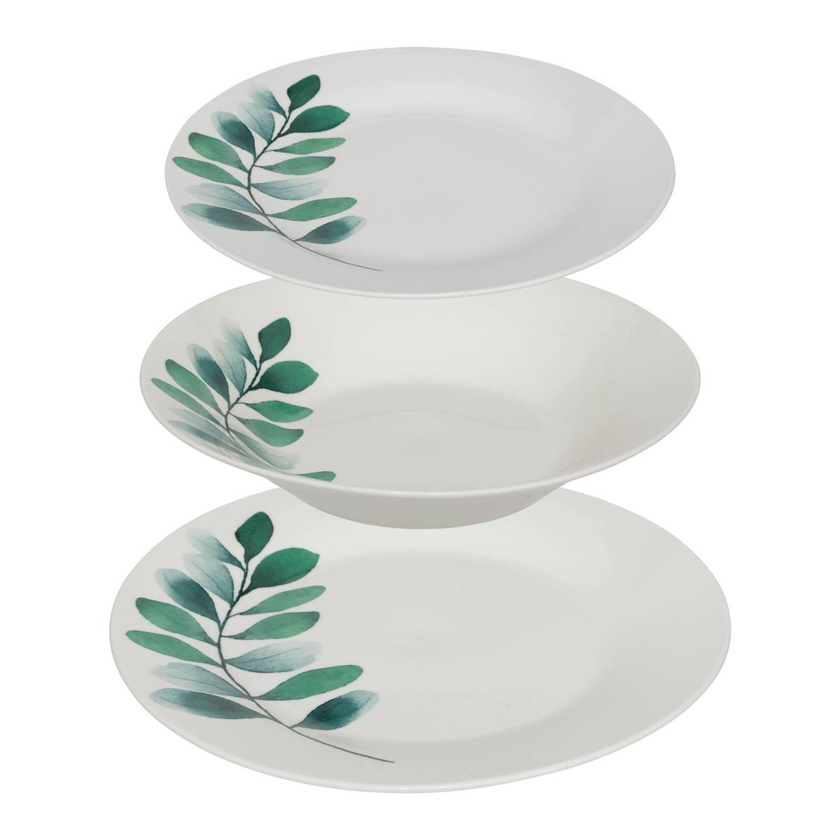 "Vegetal" Dinner Set 18 pieces, white