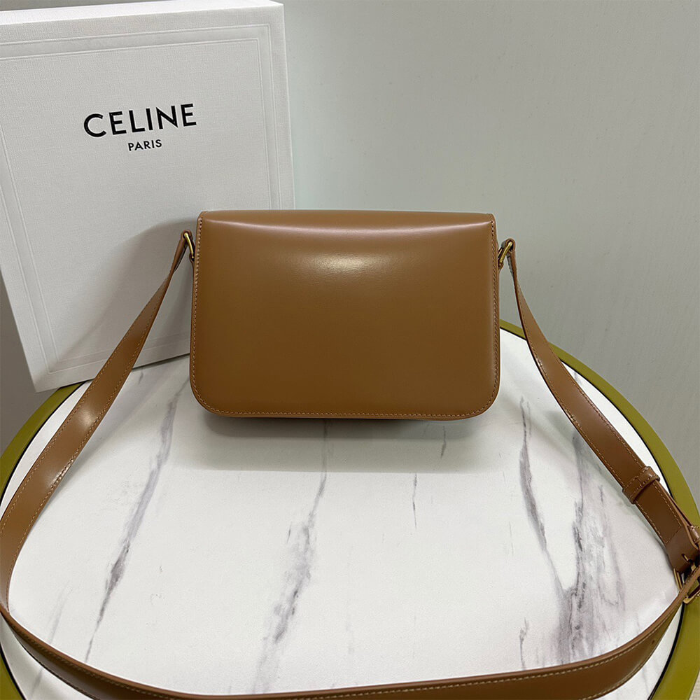 CELINE CLASSIQUE TRIOMPHE BAG in shiny calfskin(HIGH-END GRADE)1:1High-quality replica