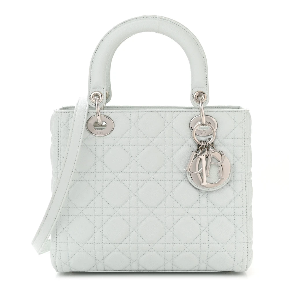 White Grained Lady Dior Replica Handbags – Stunning Details