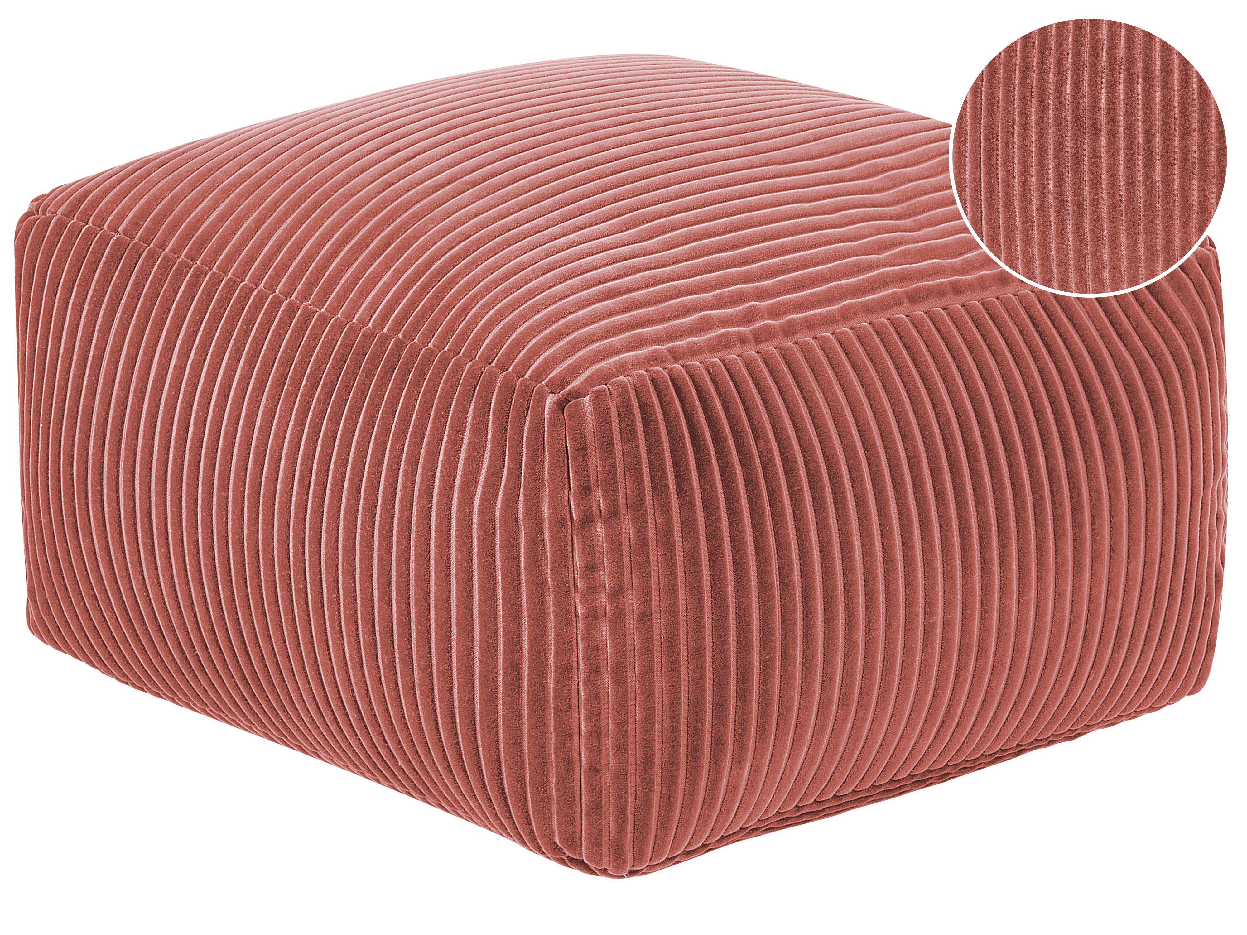 Pouffe MUKKI Cotton Light Red