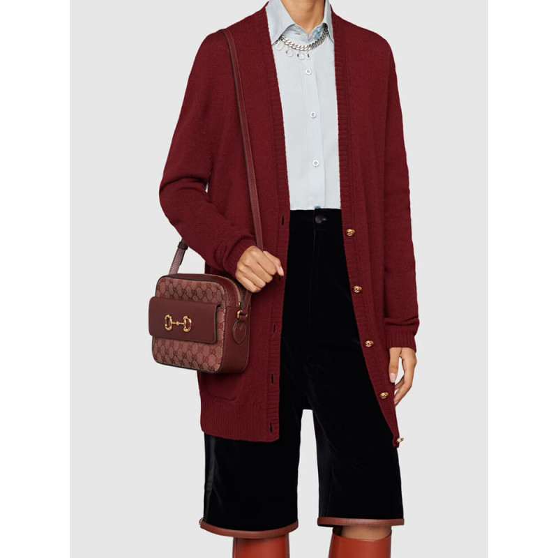 Replica Gucci Horsebit 1955 Small Bag In Burgundy 6454541:1High-quality replica