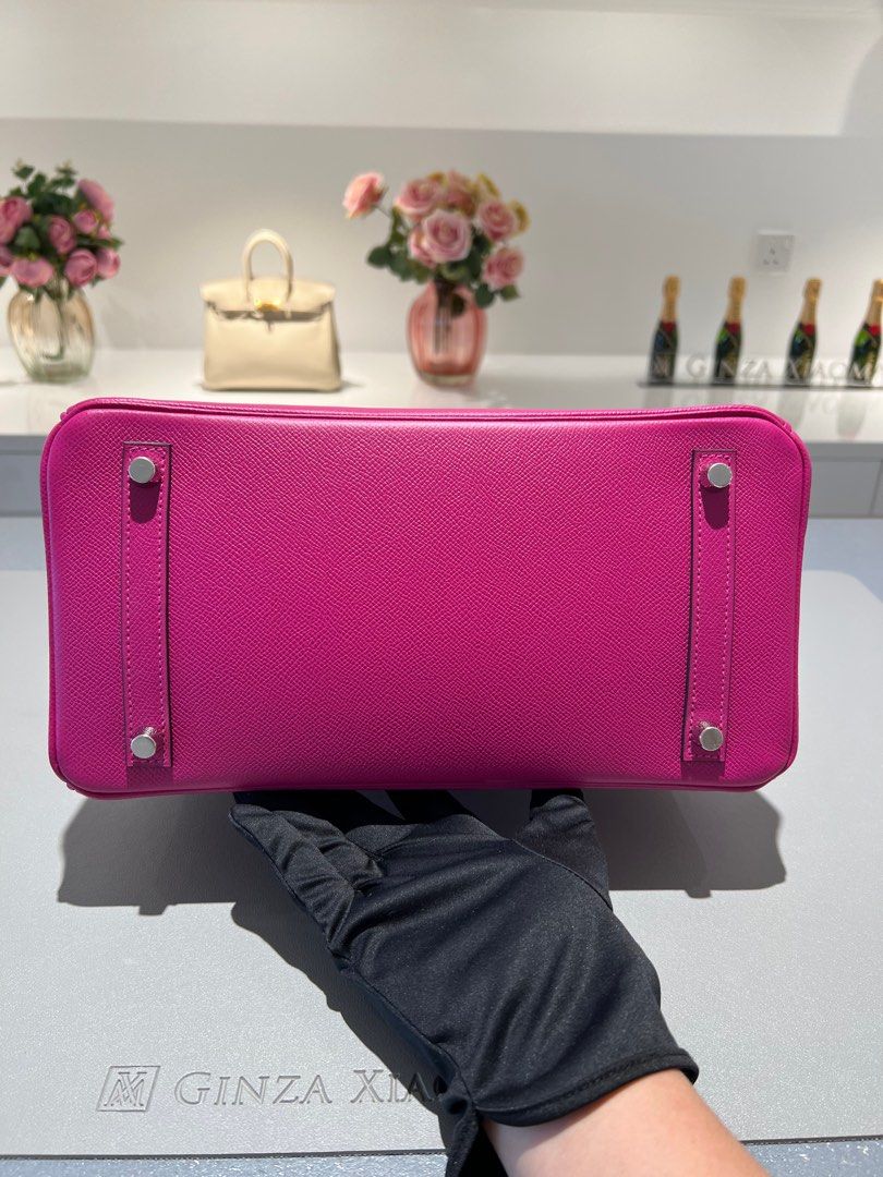 HERMES BIRKIN 30 Togo leather Rose purple A Engraving Hand bag 600030105 HERMES BIRKIN 30 Togo1:1High-quality replica