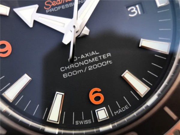 Replica Omega Planet Ocean Professional Ceramic Bezel 45mm OMF Orange Marker SS Bracelet A8500 - Top club