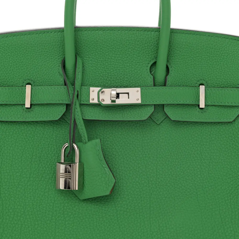 Hermès Bambou/Caramel Togo Leather Verso Birkin 25 Palladium Hardware Luxury Reps1:1High-quality replica