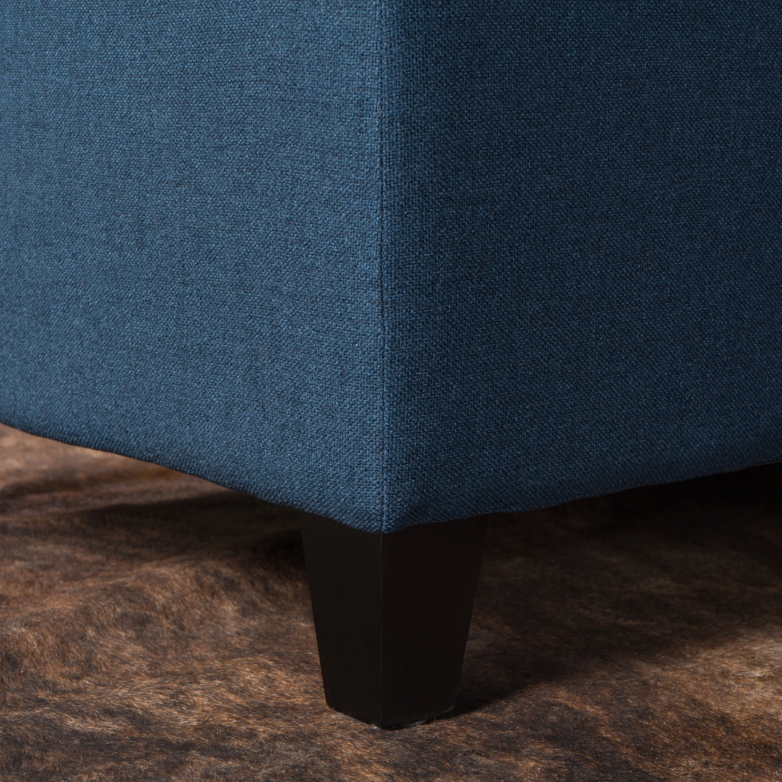 Noble House Hampton Contemporary Fabric Upholstered Storage Ottoman, White and Blue Floral - Image 69
