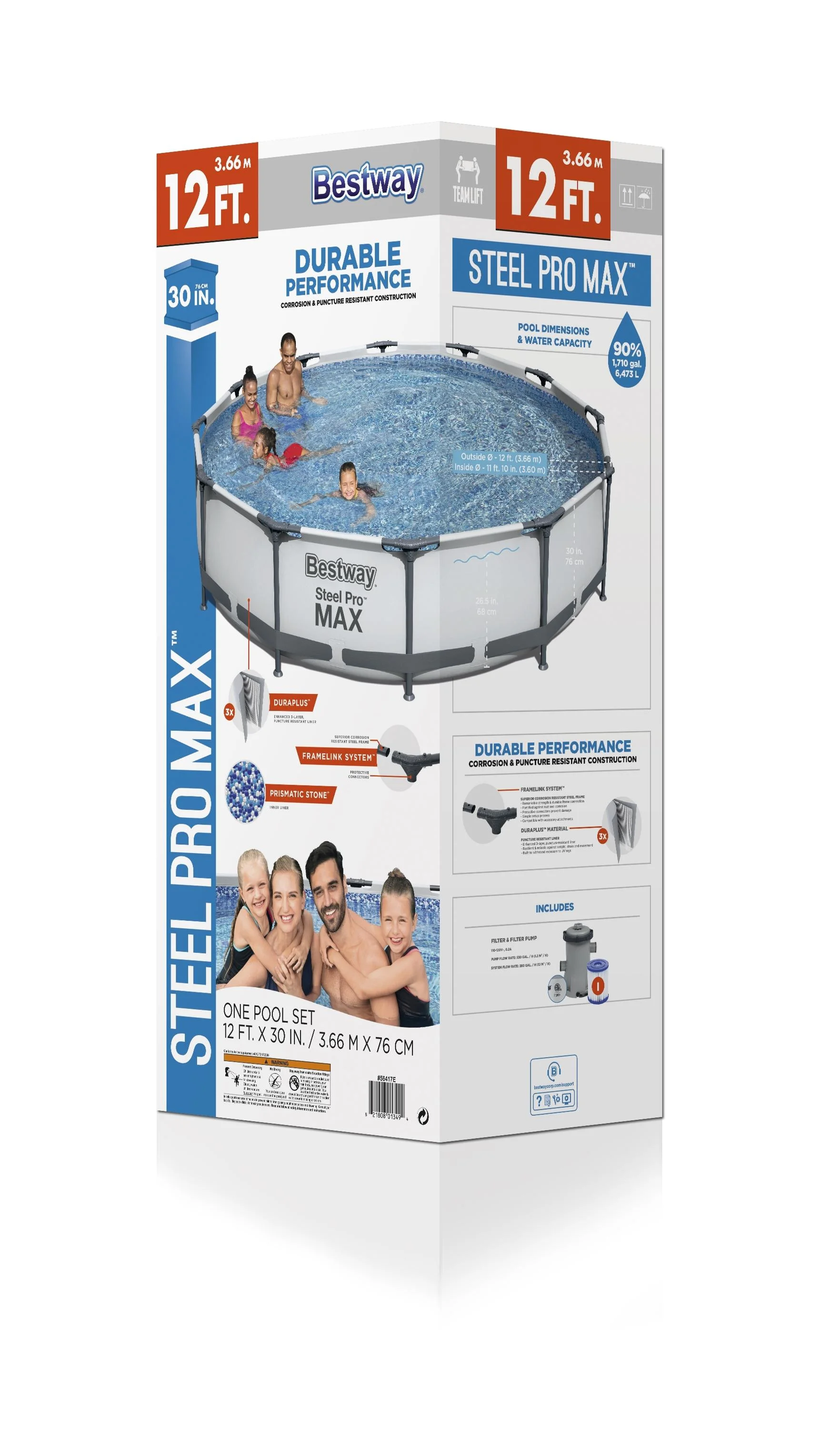 Bestway Steel Pro MAX 10' x 30" Above Ground Pool Set Round - Image 12