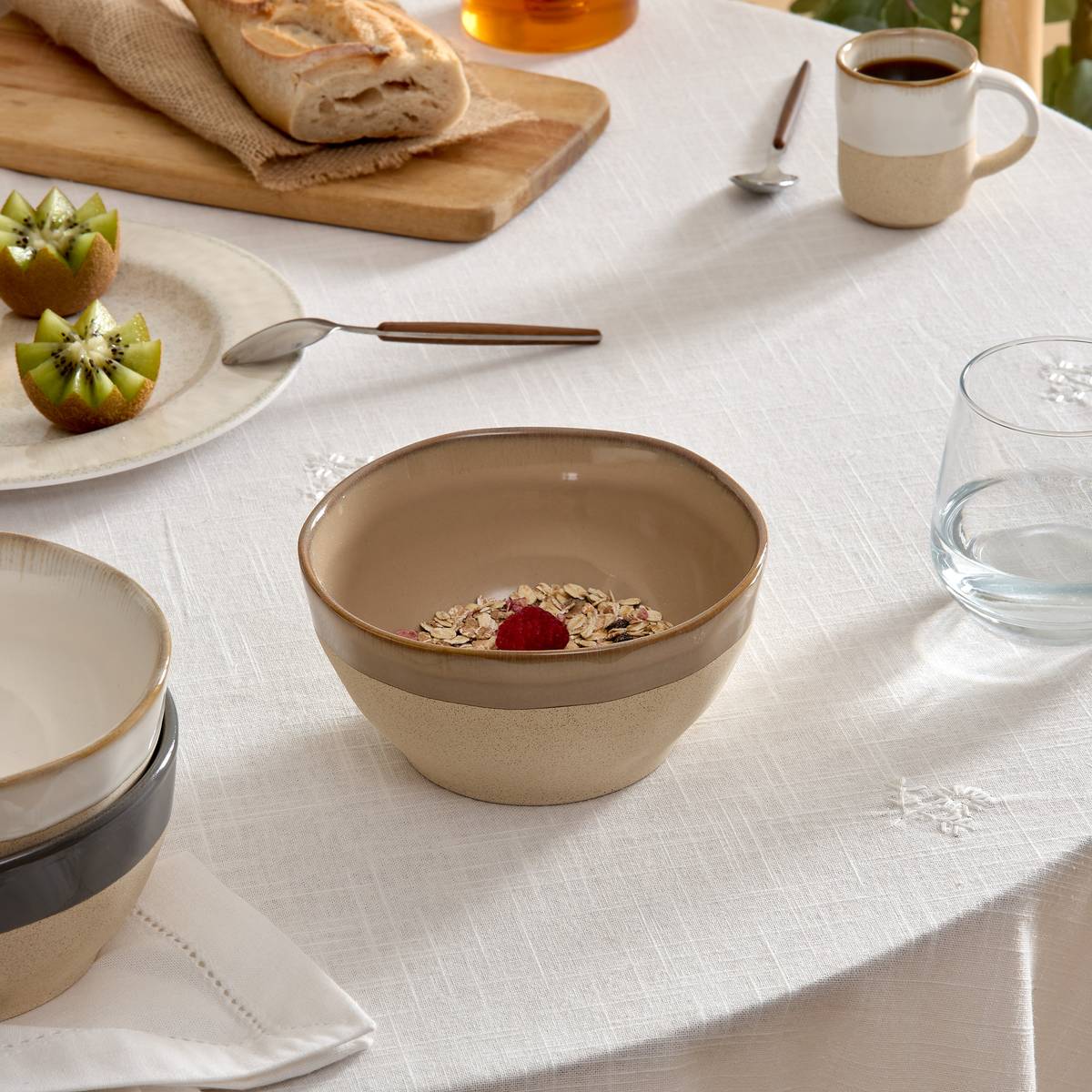 Bowl "Kate" 720 ml, earthenware, Beige